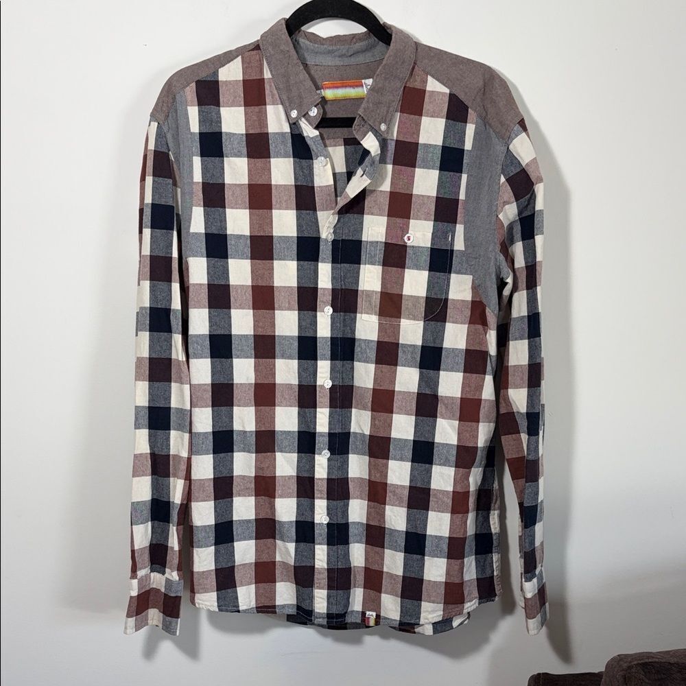 Men's Sludr Plaid Button-Down Shirt -XL